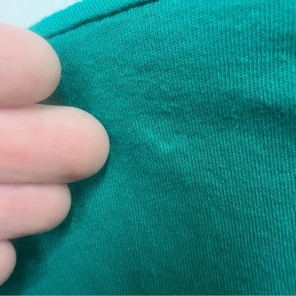 French Pastry Serenity inside and around the Planet 100% cotton crop top size L - Picture 6 of 6